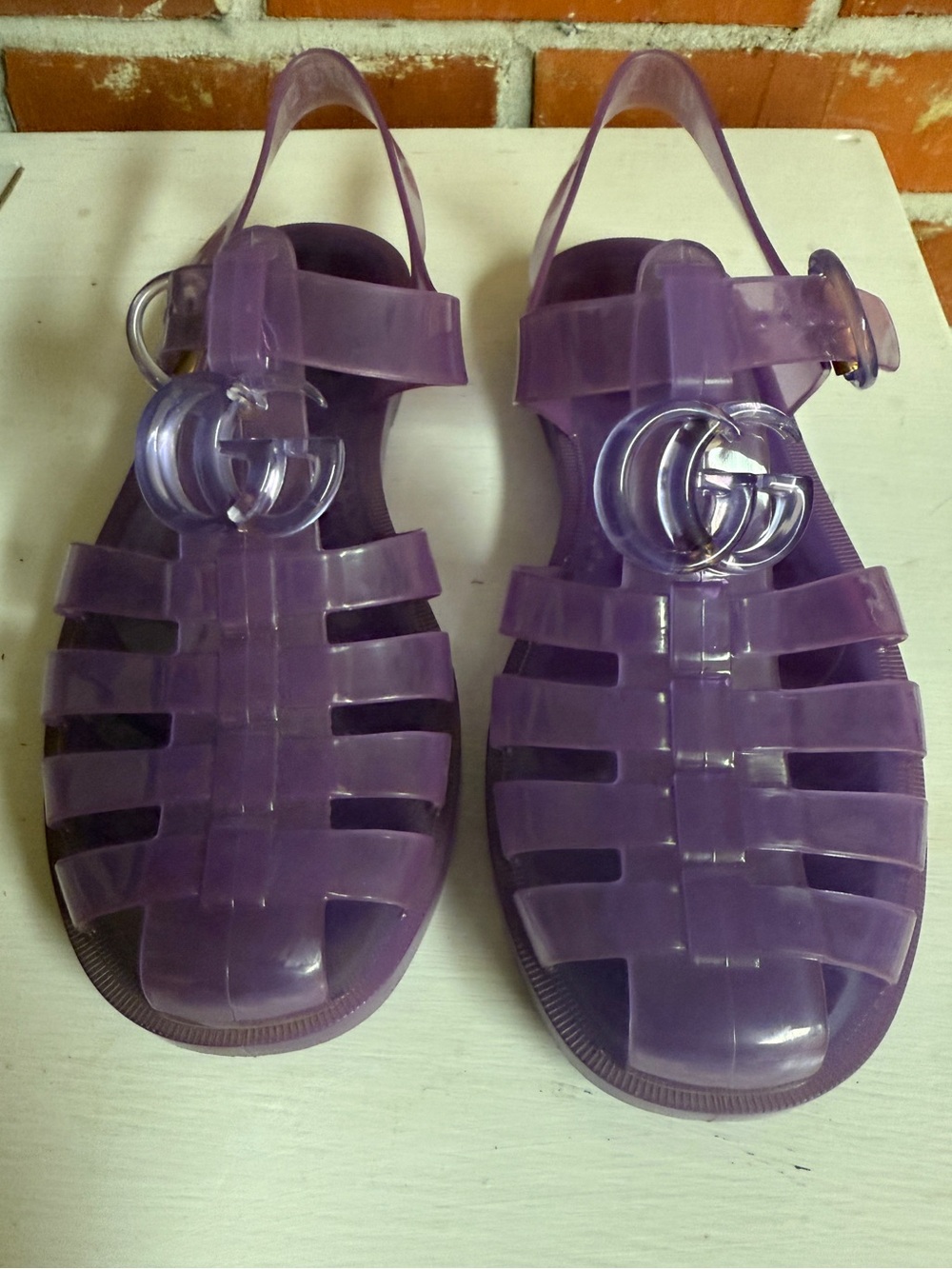 Gucci Jelly Sandals purple size 35